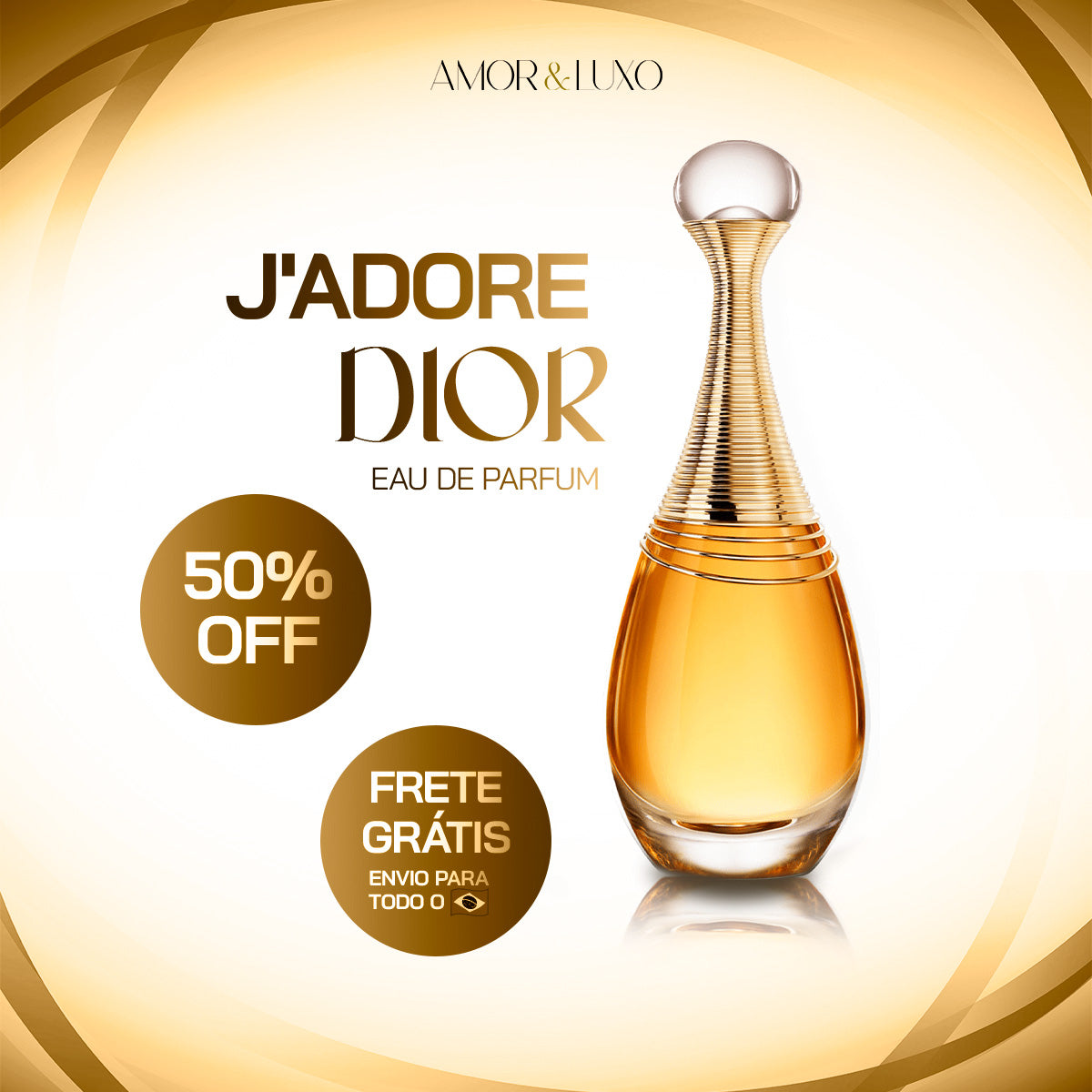 J'adore Dior - Perfume Feminino - Eau de Parfum - 100ml (OFERTA DE VERÃ0) - FRETE GRÁTIS